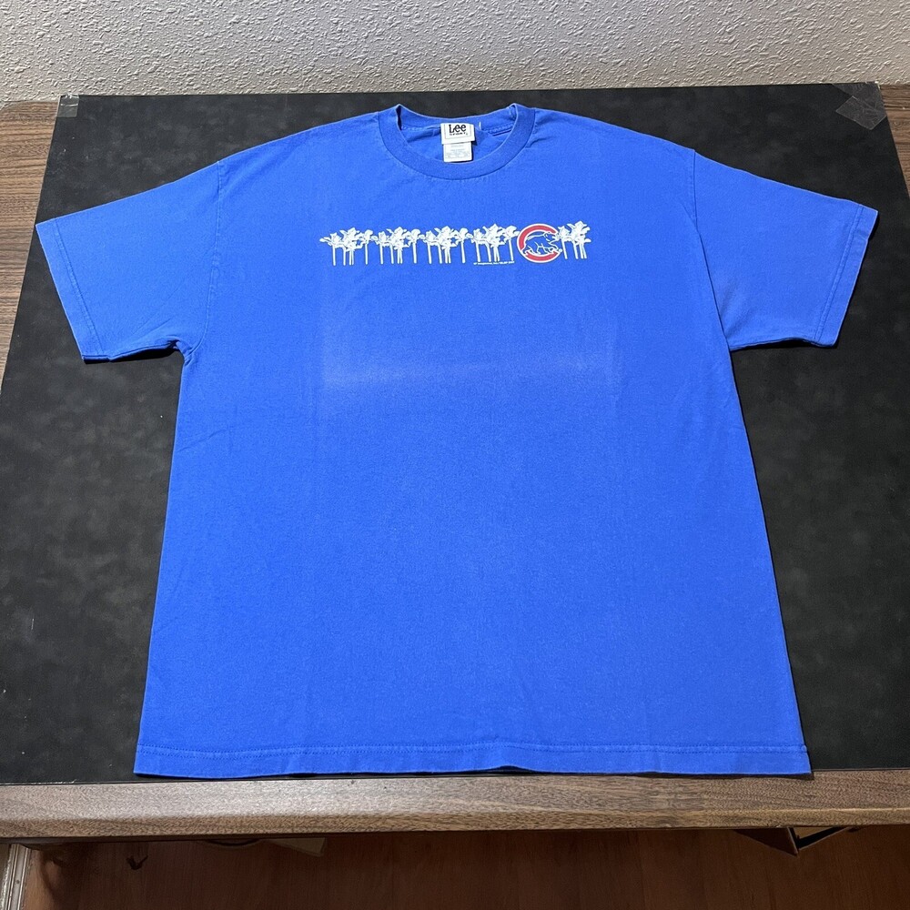 Vintage Chicago Cubs Shirt Bruin Bear Logo Lee Sport Nutmeg Wrigley Field Y2K